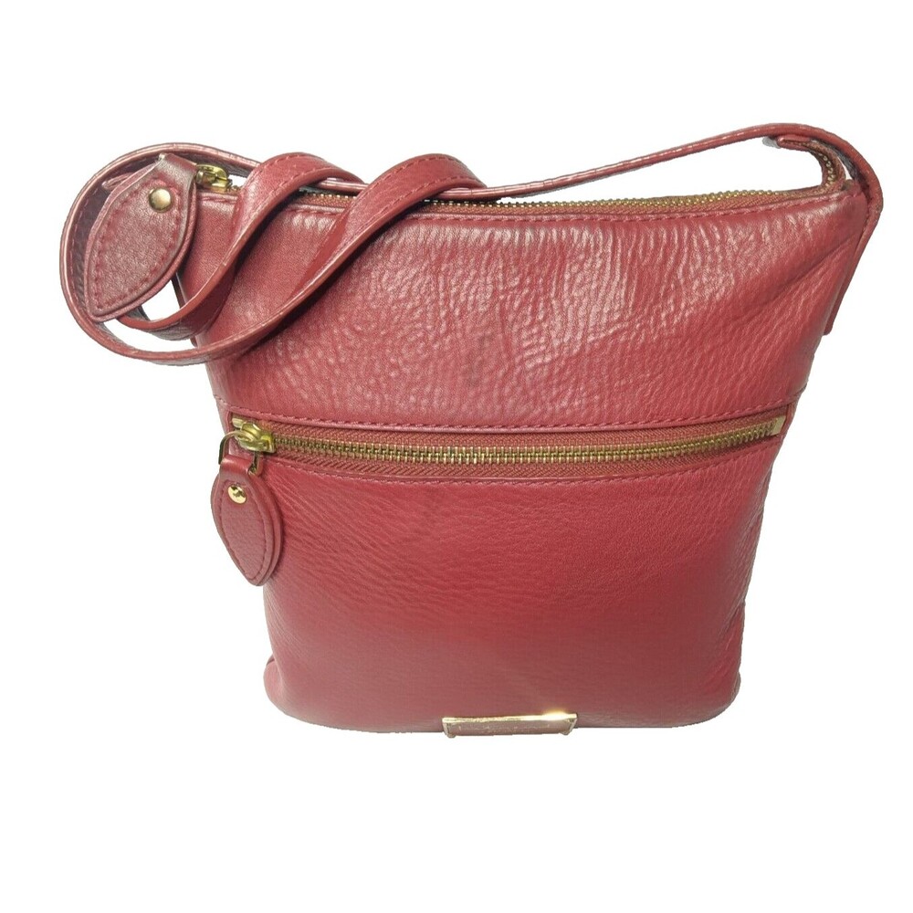 Max Mara Intrend Red Leather Crossbody Bag
